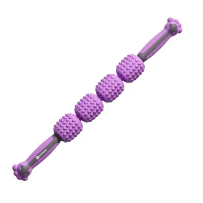Four-Bead Silicone Muscle Roller Stick za globoko sprostitev mišic Purple