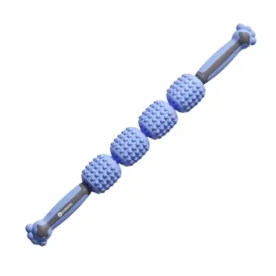 Four-Bead Silicone Muscle Roller Stick za globoko sprostitev mišic Blue