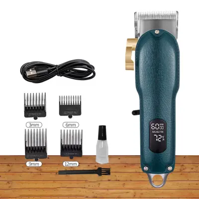 Električni strižnik z samobrušečim rezilom, 4 nivoji in LCD Blue
