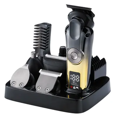 6-v-1 električni strižnik z USB-C, LCD in 1400mAh baterijo Black&Gold