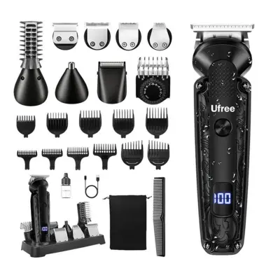 8-v-1 večfunkcijski električni strižnik - USB, IPX7, keramika Black
