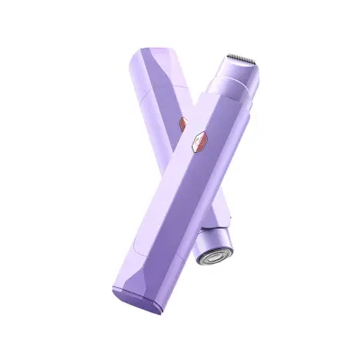 Polnilni bikini trimer z dvojno glavo, IPX6, USB-C Purple