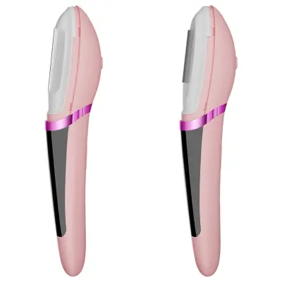 Electric Ultrasonic Facial Hair Remover — 3-Level Rechargeable Type-C Shaver Pink