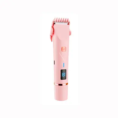 Večfunkcijski dvosmerni trimer z LED zaslonom, keramičnimi rezili Pink