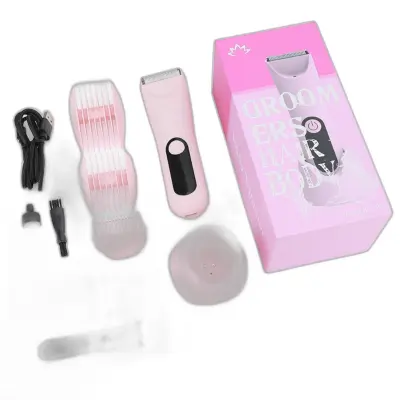 Prenosni trimer za celo telo z dokom, 6500 RPM, IPX7 vodoodporen Pink