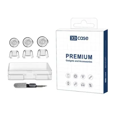 Zamenljivi tekoči silikonski nastavki za AirPods Pro 3 – prosojni