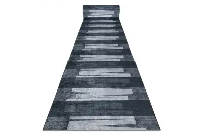 Tekač gumiran LOTUS VENETO 60911 Črte, geometrijske siva pralna protizdrsna 60 60x420 cm