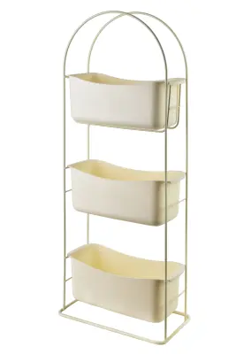 polica kovinska Dea Beige 27,5x13x73 beige 1kos