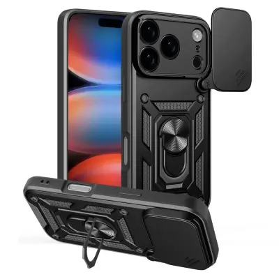 HURTEL HYBRID ARMOR ZAŠČITNI OVITEK ZA IPHONE 17 PRO ARMOR Z ZAŠČITNIM OVITKOM