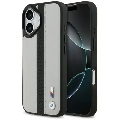 OVITEK MAGSAFE Z PERFORIRANIMI ČRTAMI IN LOGOM BMW M ZA IPHONE 17 Z ELEGANTNIM