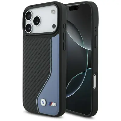 OVITEK Z LOGOM BMW M CARBON ZA MAGSAFE IPHONE 17 PRO MAX, ZAŠČITA PRED OGLJIKOM