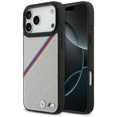 OVITEK Z TRIKOLORNIM KOVINIM LOGOM BMW M ZA IPHONE 17 PRO MAX MAGSAFE LUXURY