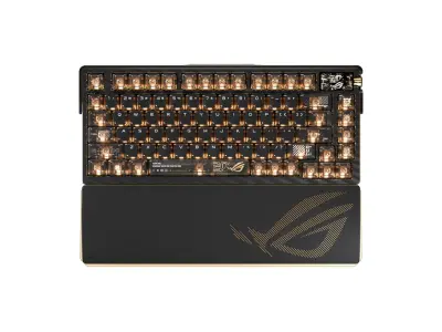 Tipkovnica ASUS ROG Azoth Extreme Edition 20, NX Snow, PBT, OLED, RGB, USB, US