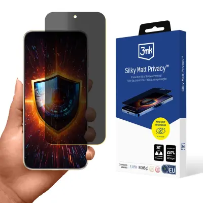 3MK KALJENO STEKLO S SVILNATO MAT ZAŠČITA ZASEBNOSTI ZA HUAWEI PURA 80 PRO 80 ULTRA
