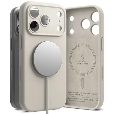 RINGKE SILIKONSKI MAGNETNI OVITEK ZA IPHONE 17 PRO VISOKA ZAŠČITA MAGSAFE