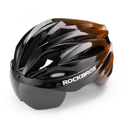 KOLESARSKA ČELADA ROCKBROS Z ODSTRANLJIVIM VIZIRJEM IN OČALI Z UV ZAŠČITO ZA KOLO