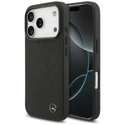 OVITEK MERCEDES ZA IPHONE 17 PRO, USNJEN, VELIK, LOVOROV, Z LEPILO MAGSAFE