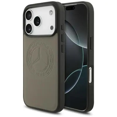 MERCEDES USNJEN OVITEK Z VINTAGE LOGO MAGSAFE ZA IPHONE 17 PRO LUXURY