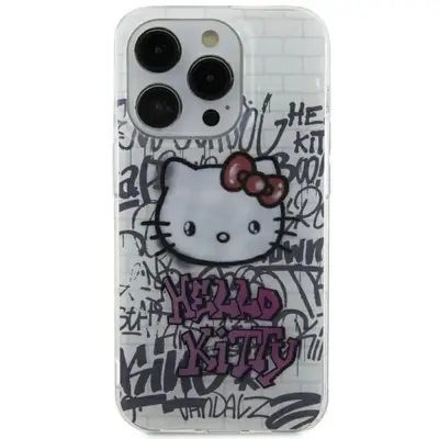 OVITEK HELLO KITTY HARDCASE ZA IPHONE 13 14 15 6.1 S KITTY NA BRICKS GRAFFITI