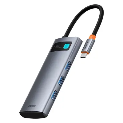 BASEUS HUB USB-C 7-V-1 ZA PRENOSNIK HDMI 4K 60HZ 3X USB 3.0 USB-C PD SD