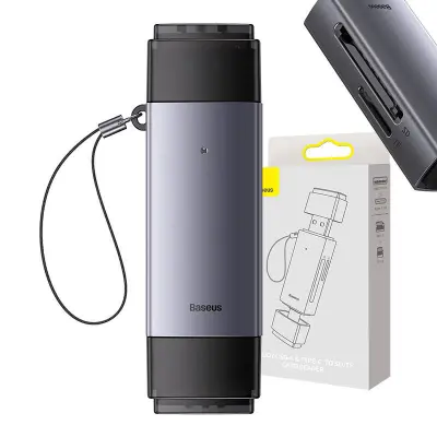 BASEUS USB-C SD TF ČITALEC KARTIC ZA PRENOSNIK MACBOOK HITER PRENOS POMNILNIKA