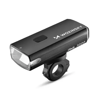 WOZINSKY PREDNJA KOLESARSKA SVETILKA 3000 LUM Z USB-C KABLOM ZA VOŽNJO