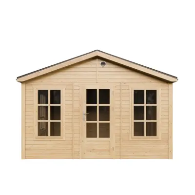 TIMBELA M735 Lesena vrtna hiška 370 x 360 cm