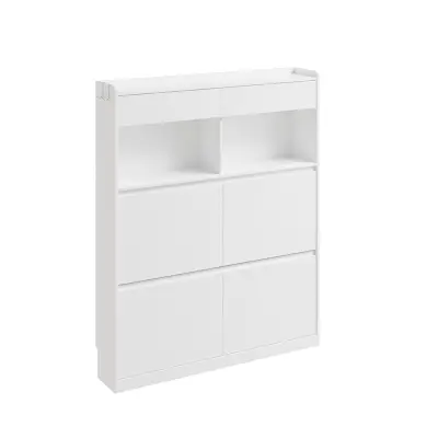 Omarica Čevlji Spremanje Barva Bela 98x19x120cm FSR224-E-W