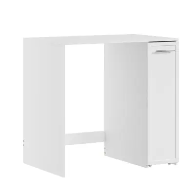 Omarica za pralni stroj s predalom in kolesci Bela 90x60x88cm BZR229-W