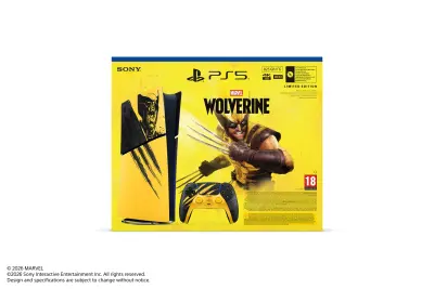 Igralna konzola PlayStation 5 Digital Edition E Chassis Marvel’s Wolverine Battle Yellow Limited Edition VCH