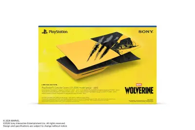Pokrov za konzolo PlayStation 5 Slim Marvel’s Wolverine Battle Yellow Limited Edition