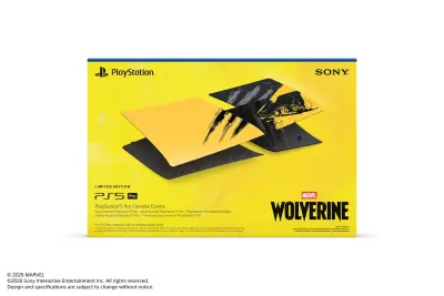 Pokrov za PlayStation 5 Pro konzolo Marvel’s Wolverine Battle Yellow Limited Edition
