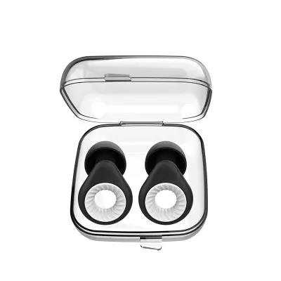 Utiševalne silikonske ušesne čepke za zmanjšanje šuma in udobje Black+White