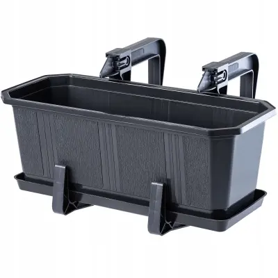 balkonski cvetlični lonec 40 cm s stojalom za rože + ročaji