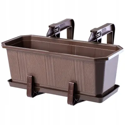 balkonski cvetlični lonec 40 cm s stojalom za rože + ročaji