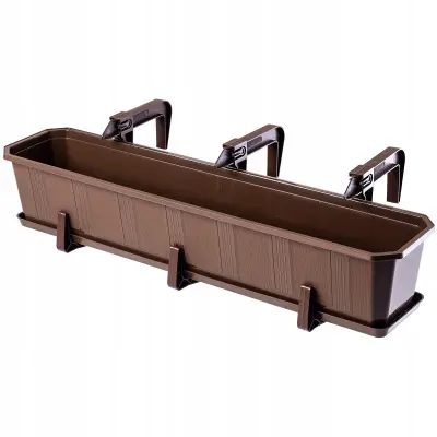 balkonski cvetlični lonec 80 cm s stojalom za rože + ročaji
