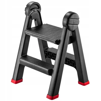 Zložljiva lestev za kuhinjski stolček, 150 kg, platforma s stopnicami 63 cm