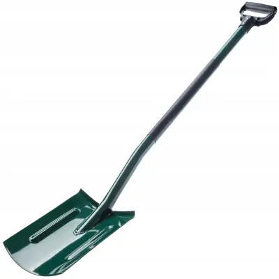 ravna lopata 118 cm kovinska vrtna ergonomska trdna