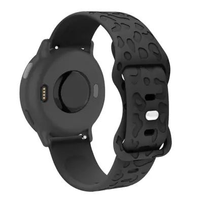 Silikonski pašček za uro, kompatibilen z Garmin in Samsung, 18/20mm Black 18 mm