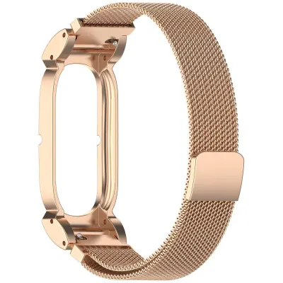 Milanese magnetni pas iz jekla za Fitbit Air, rožnato zlato