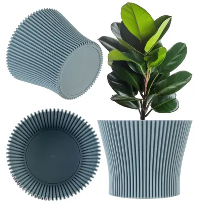 cvetlični lonec 19 cm pokrov za rastline plastični cvetlični lonec zelen