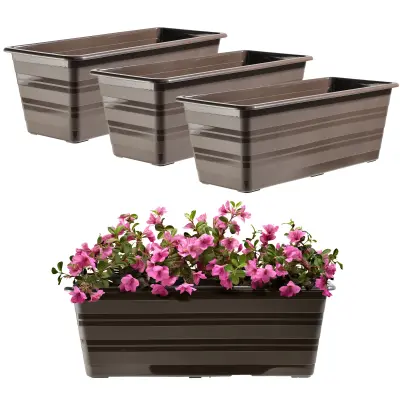 balkonski cvetlični lonec velik cvetlični lonec 40 cm paket rož 3 kosi stojalo za rože