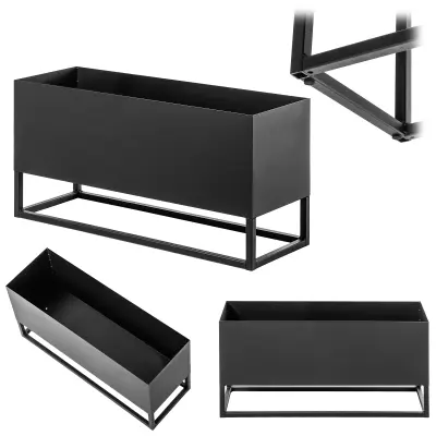 Stojalo za rože Loft Kovinski stoječi cvetlični lonec 60x30 cm