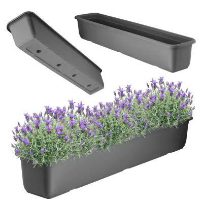 balkonski cvetlični lonec 80 cm z podolgovatim dnom