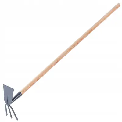Vrtna motika za kopanje, kopač z vilami 8 cm, kavelj 133 cm