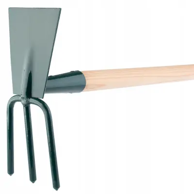 Vrtna motika za kopanje, kopač z vilami 8 cm, kavelj 115 cm