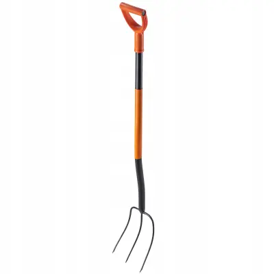 Vrtne vile s 3 kraki, kovinske ergonomske vile za kompost, 132 cm