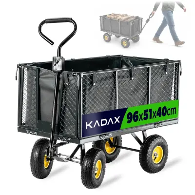 Vrtni voziček Transportna prikolica za samokolnico 450 kg s ponjavo Velika