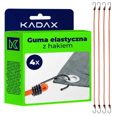 elastična gumijasta vrv s kovinskim kavljem 71 cm za pritrditev ponjav 4 kosi