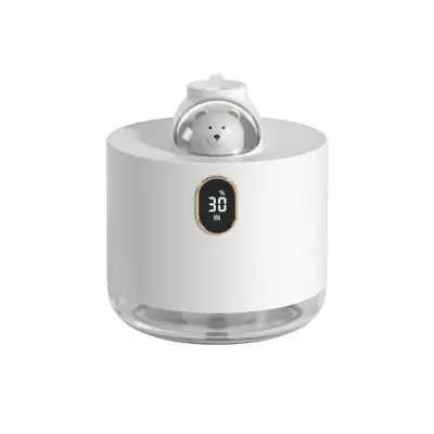Spaceship vlažilnik z ambientno lučjo, 500mL, 2000mAh, digitalni prikaz White